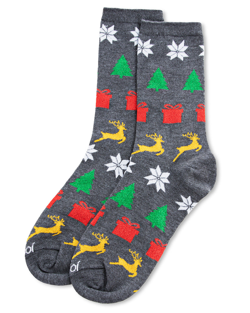 MeMoi Holiday Icons Holiday Crew Socks