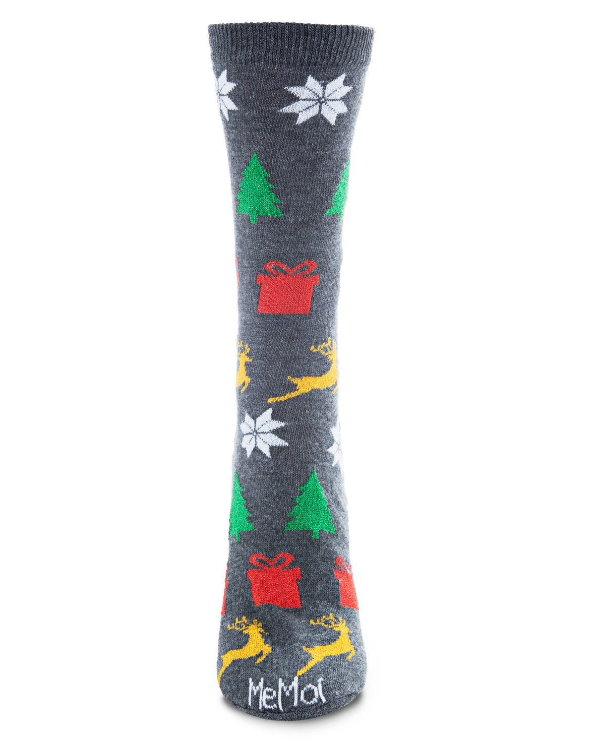 Women's Holiday Icons Crew Socks : Color: Charcoal Heather