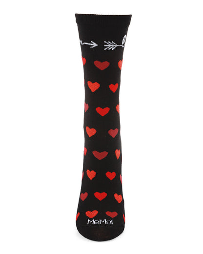 Love Struck Bamboo Blend Crew Sock : Color: Black