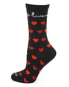 Love Struck Bamboo Blend Crew Sock : Color: Black