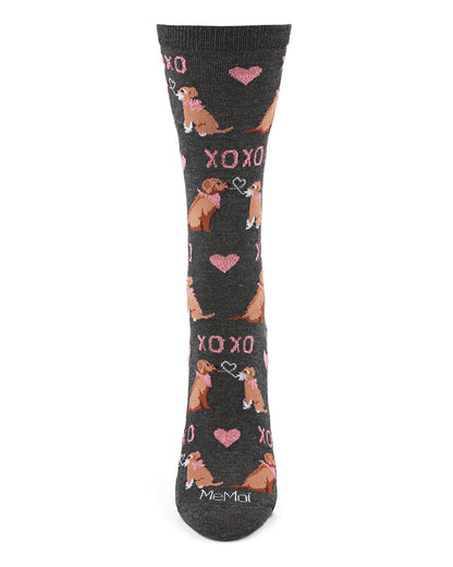 Noodle Kiss Bamboo Blend Crew Sock : Color: Dark Gray Heather