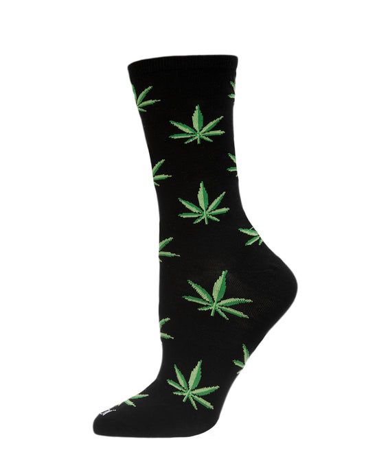 Me & Mary Jane Bamboo Blend Crew Socks : Color: Black