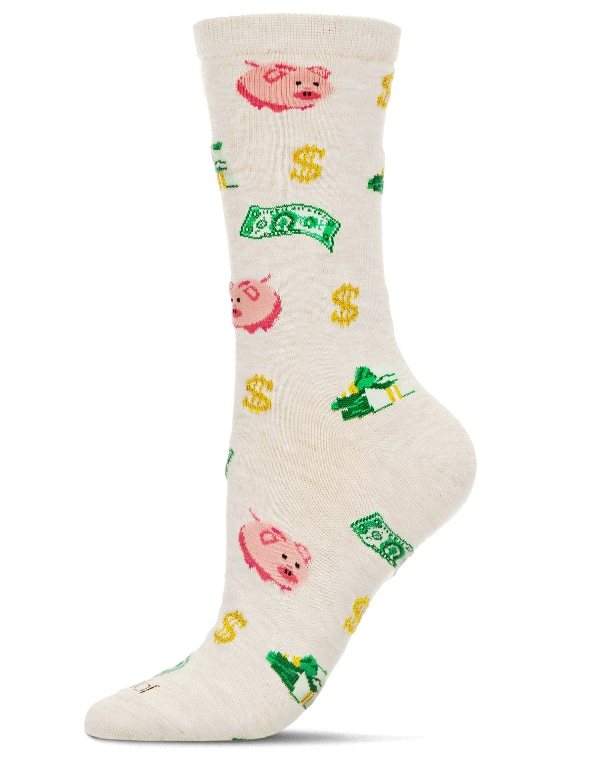 Money in the Bank Bamboo Blend Crew Sock : Color: Black