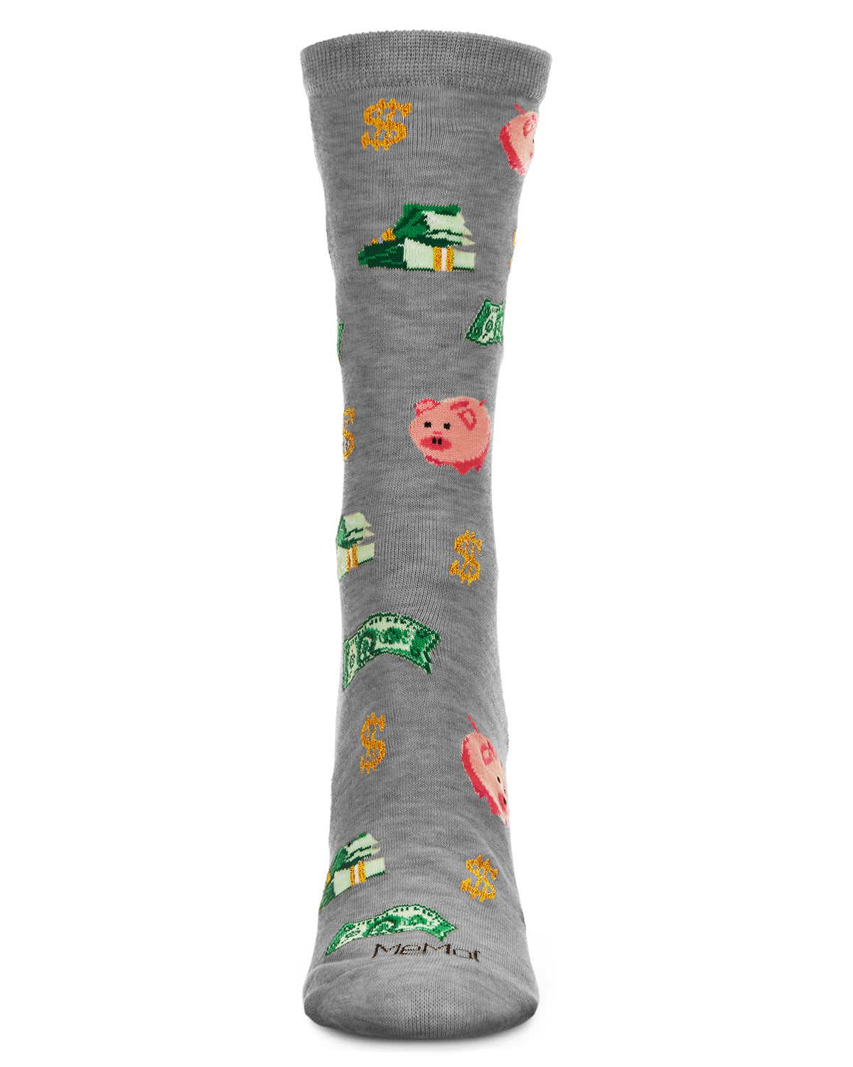 Money in the Bank Bamboo Blend Crew Sock : Color: Black