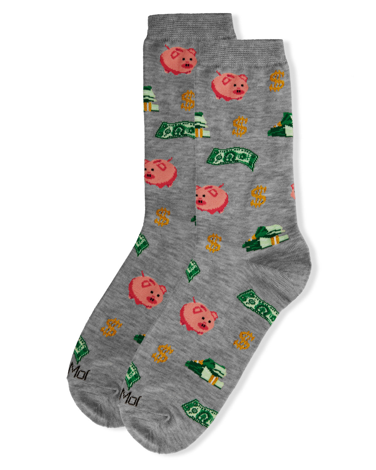 Money in the Bank Bamboo Blend Crew Sock : Color: Black