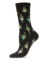Hanging Plant Bamboo Blend Plant Crew Sock : Color: Black