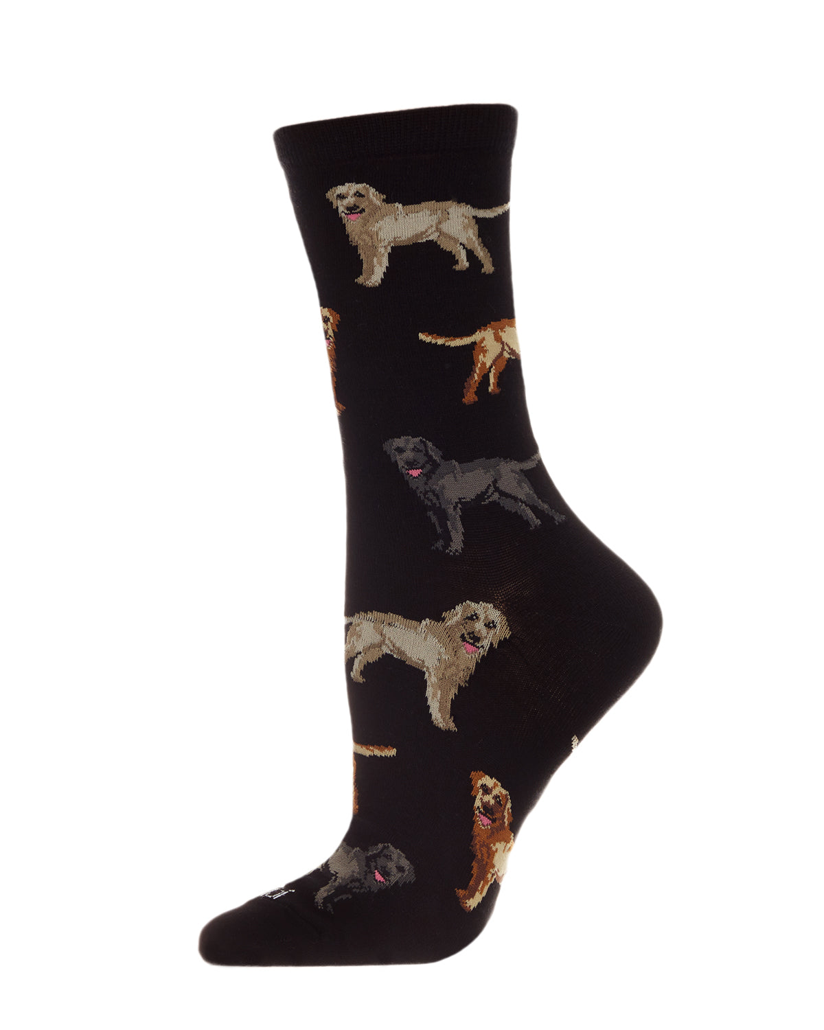 Lovely Labradors Bamboo Blend Crew Sock : Color: Black