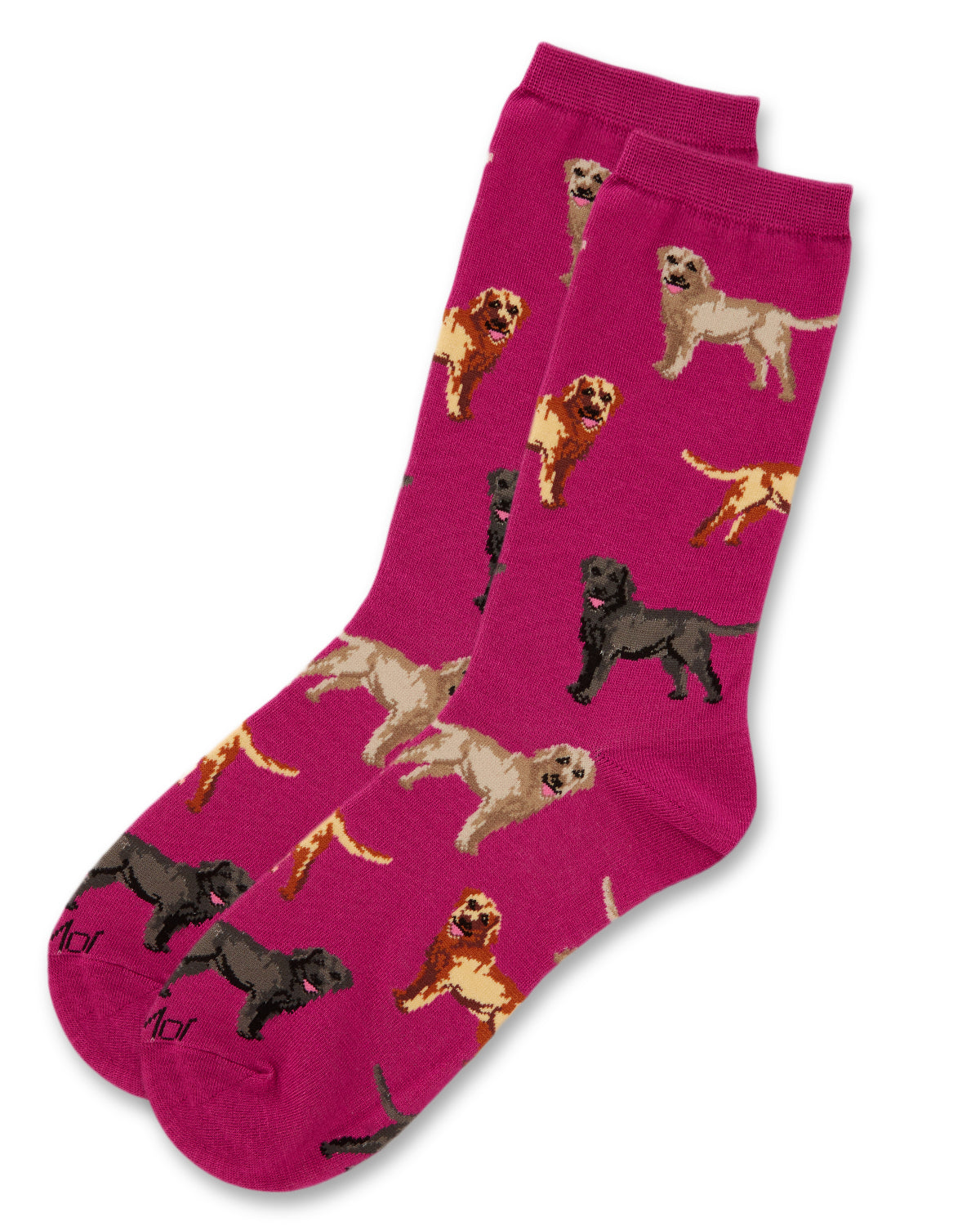 Lovely Labradors Bamboo Blend Crew Sock : Color: Black