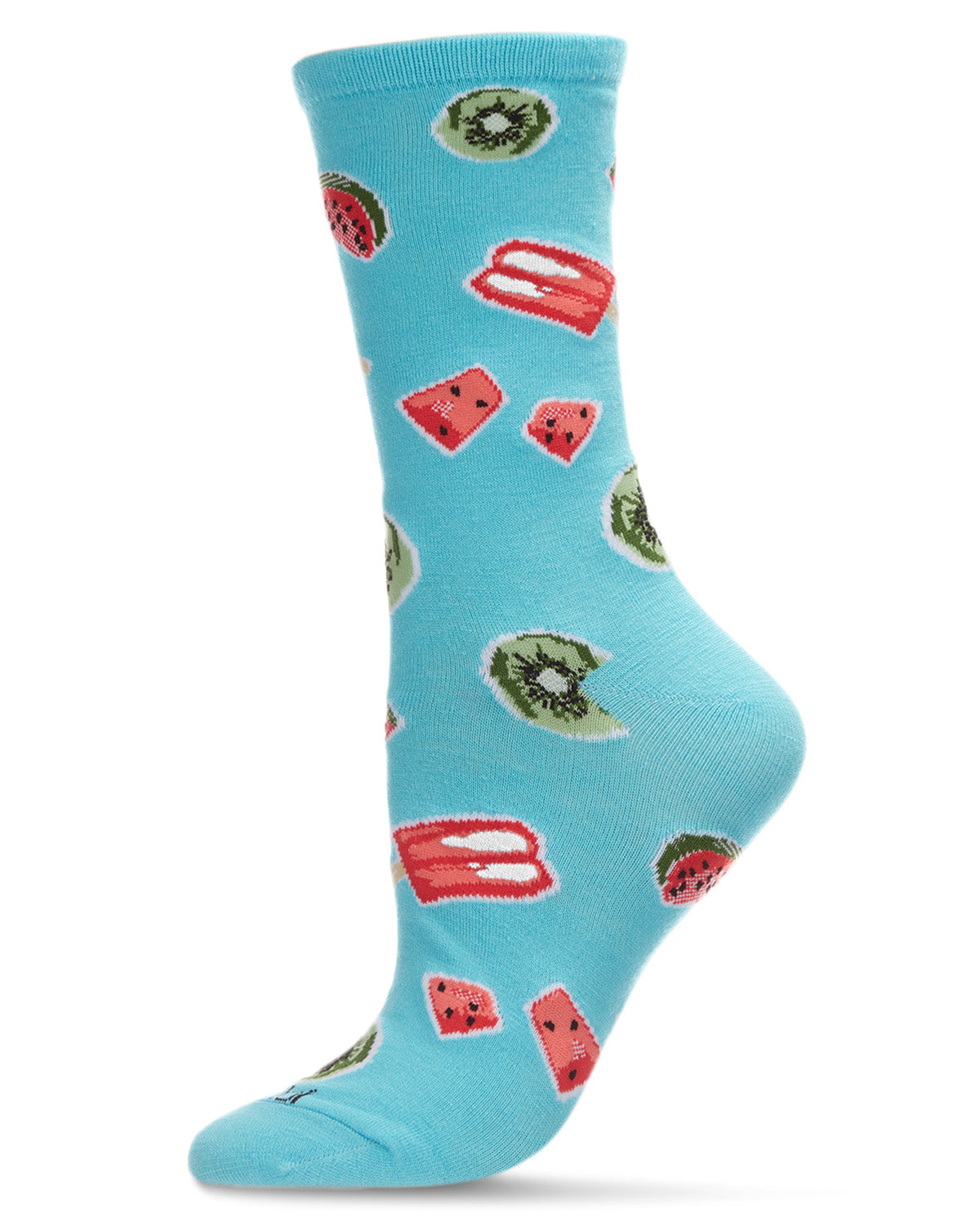 Sweet & Fruity Bamboo Blend Crew Socks : Color: Seafoam