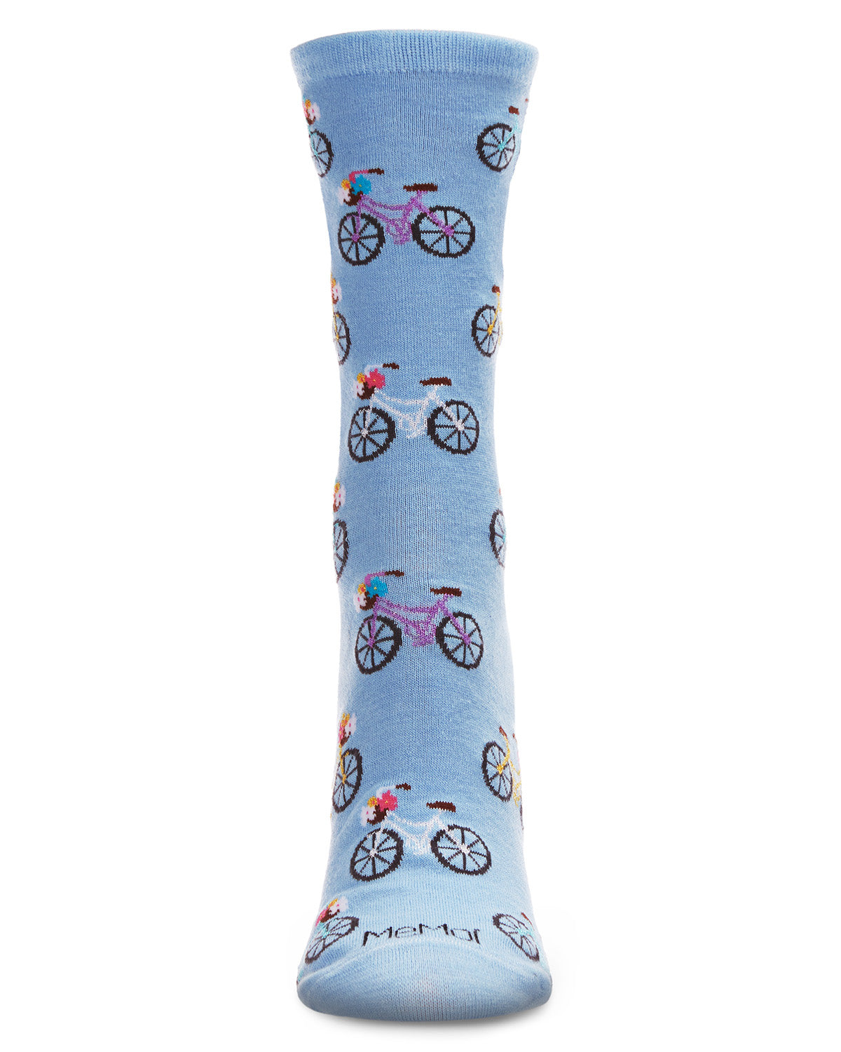 Time to Ride Bicycles Bamboo Blend Crew Sock : Color: Light Blue