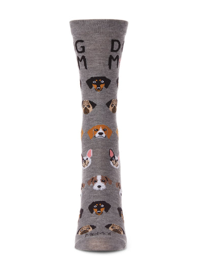Dog Mom Frenzy Bamboo Blend Crew Sock : Color: Med Gray Heather