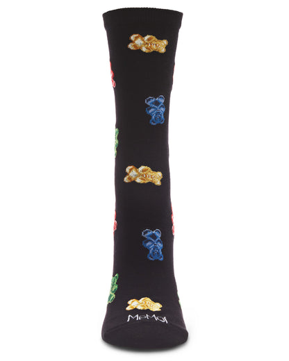 Gummy Bears Bamboo Blend Crew Socks : Color: Black