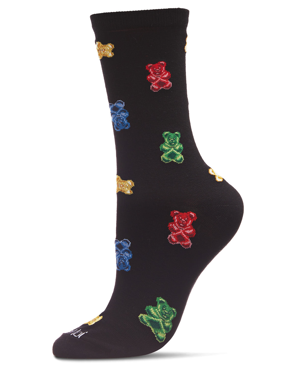 Gummy Bears Bamboo Blend Crew Socks : Color: Black