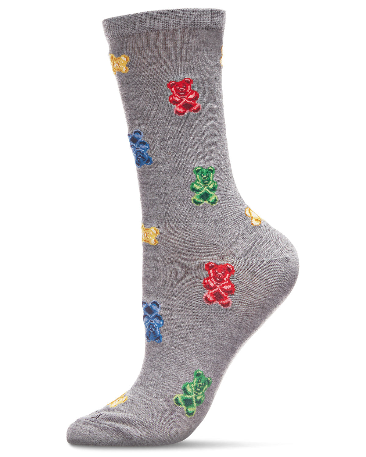 Gummy Bears Bamboo Blend Crew Socks : Color: Med Gray Heather