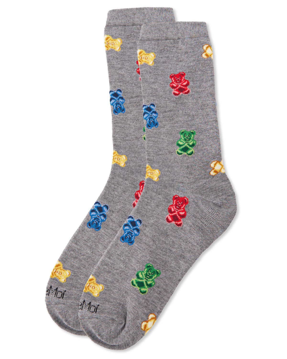 Gummy Bears Bamboo Blend Crew Socks : Color: Black
