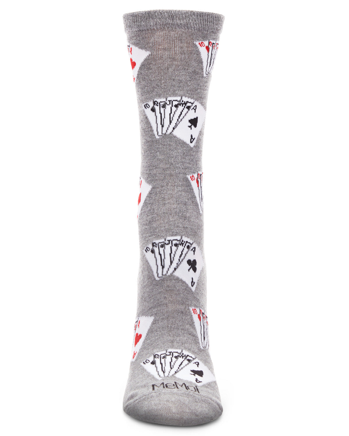 Playing Cards Bamboo Blend Crew Socks : Color: Denim Heather