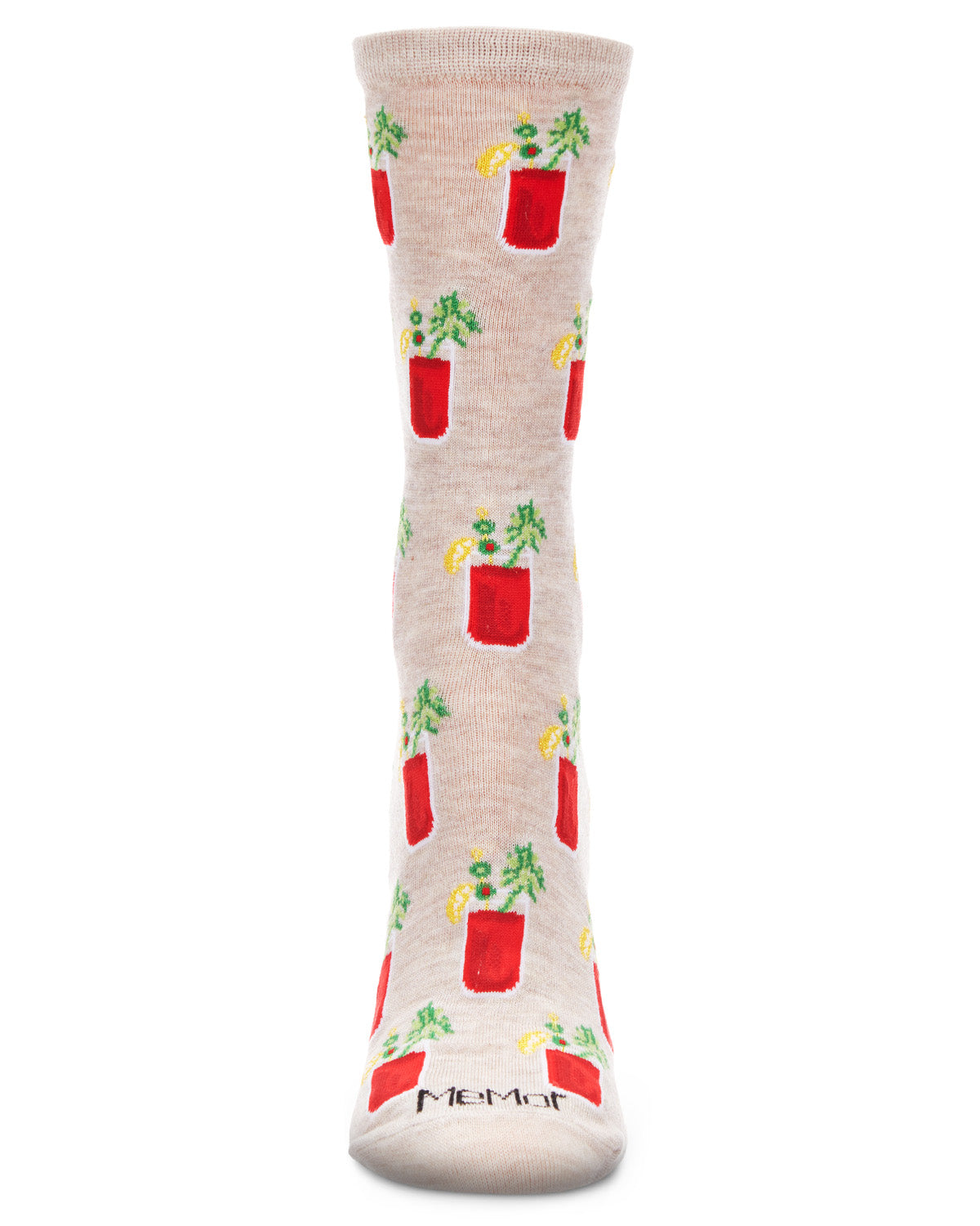 Women's Bloody Mary Delight Bamboo Blend Crew Socks : Color: Black