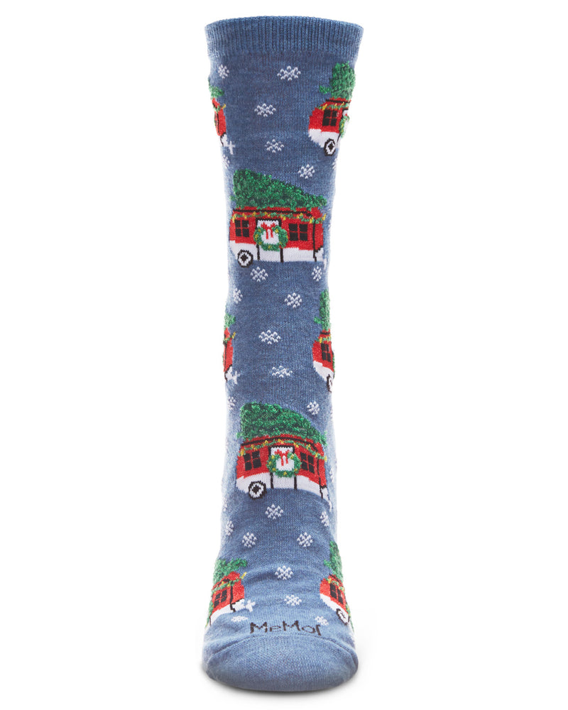 Festive Campers Holiday Crew Socks