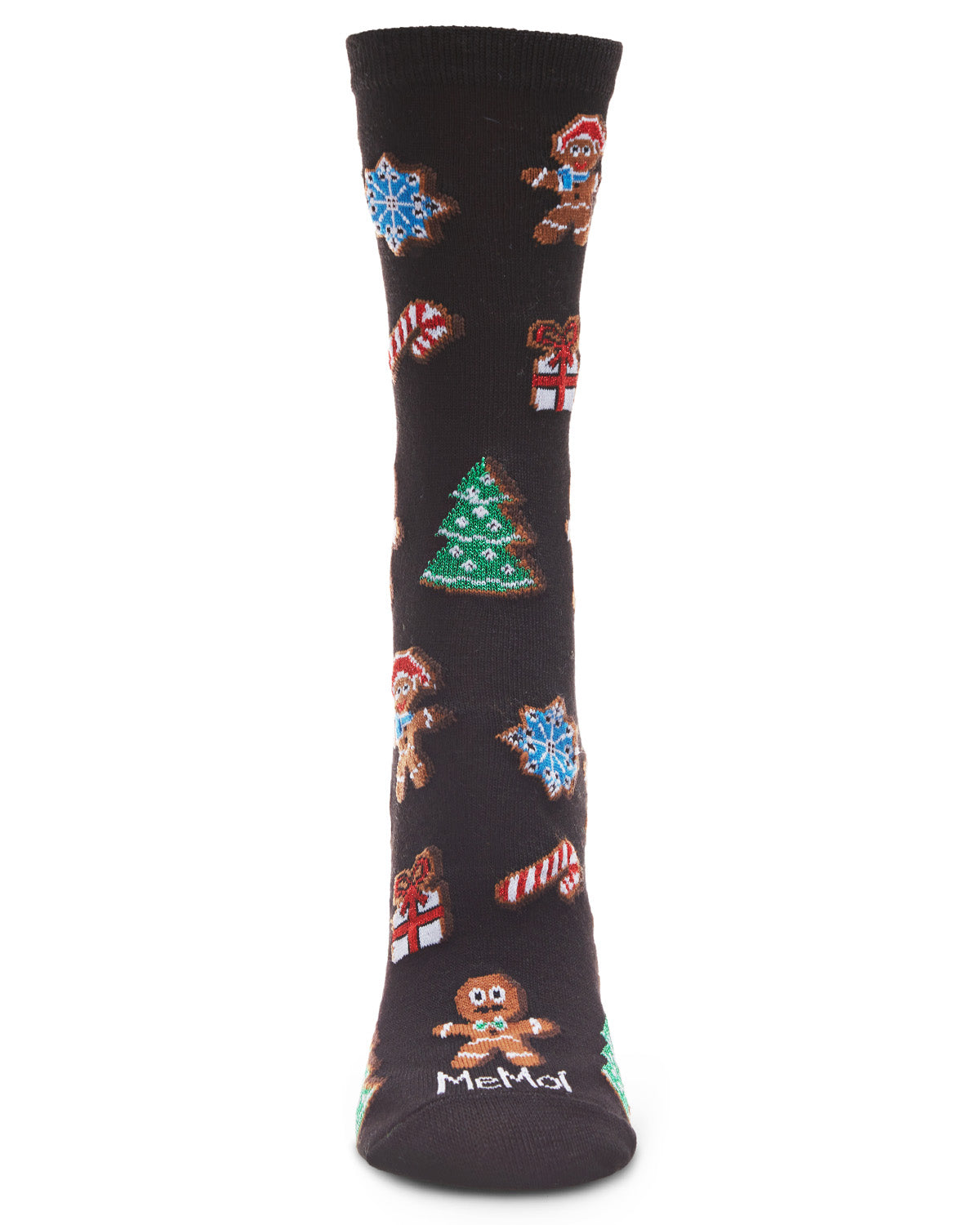 Women's Christmas Cookie Delight Holiday Crew Socks : Color: Black