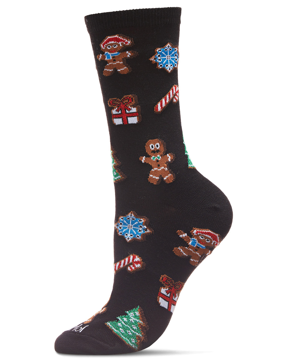 Women's Christmas Cookie Delight Holiday Crew Socks : Color: Black