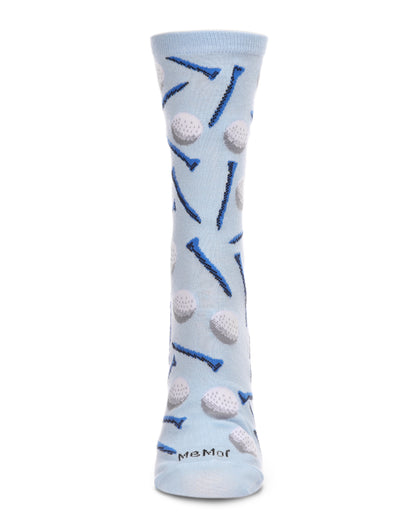 Golf Madness Bamboo Blend Crew Sock : Color: Light Blue