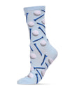 Golf Madness Bamboo Blend Crew Sock : Color: Light Blue