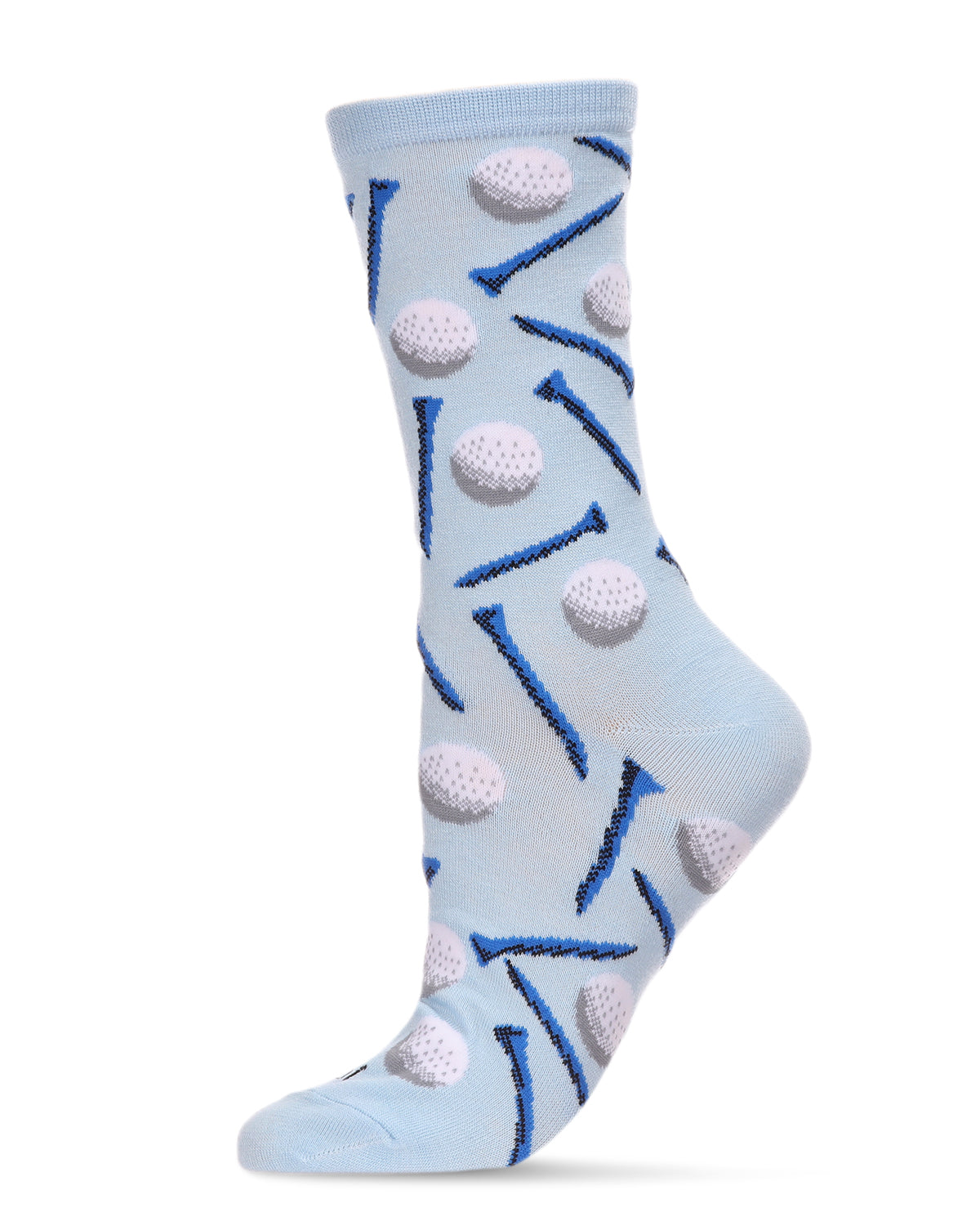 Golf Madness Bamboo Blend Crew Sock : Color: Light Blue