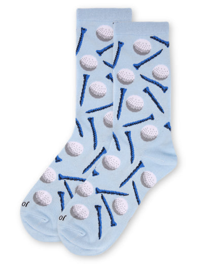 Golf Madness Bamboo Blend Crew Sock : Color: Light Blue