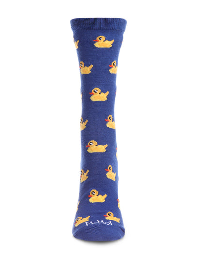 Rubber Ducks Bamboo Blend Crew Socks : Color: Royal Blue