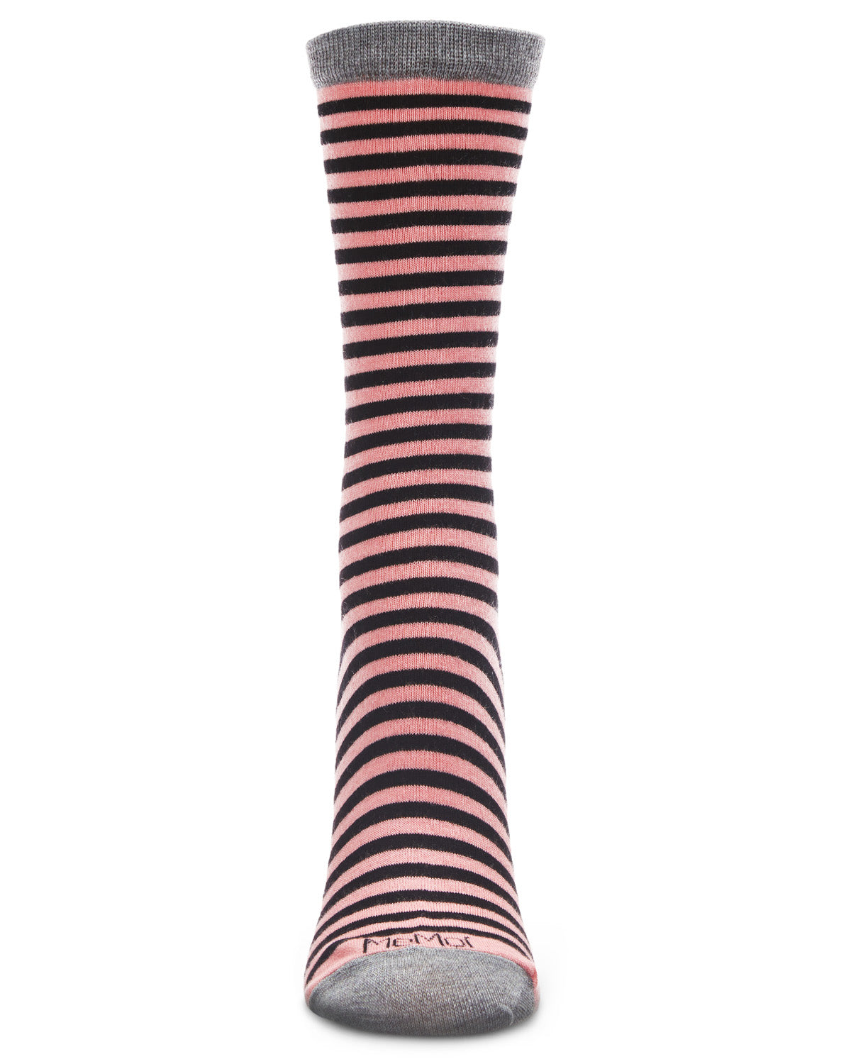 Colorful Stripes Bamboo Blend Crew Socks : Color: Tango Red