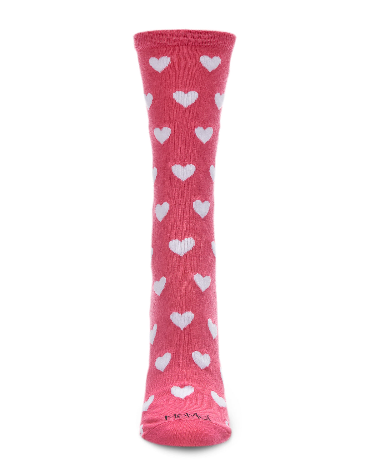 Hearts Bamboo Blend Crew Socks : Color: Pink