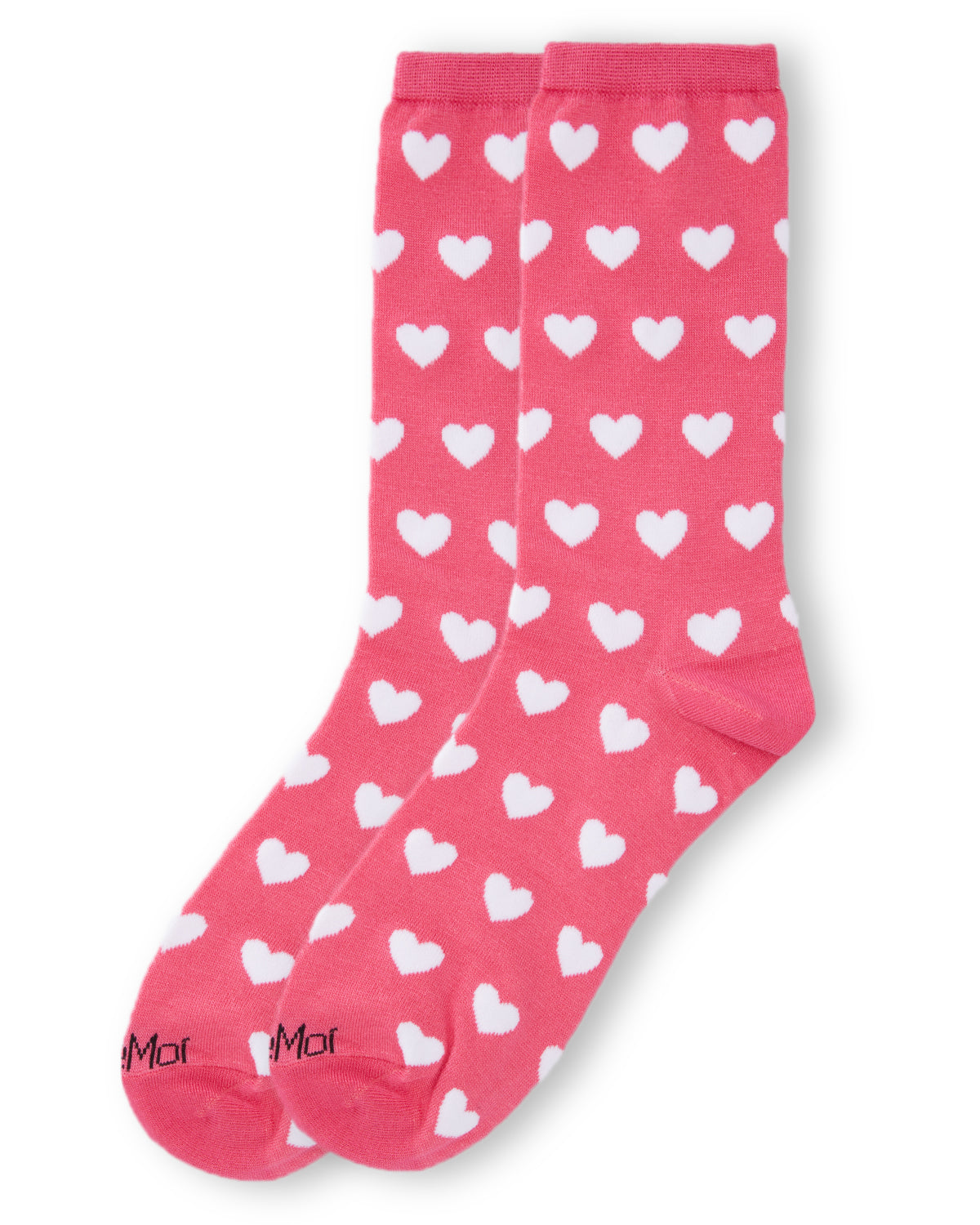 Hearts Bamboo Blend Crew Socks : Color: Pink
