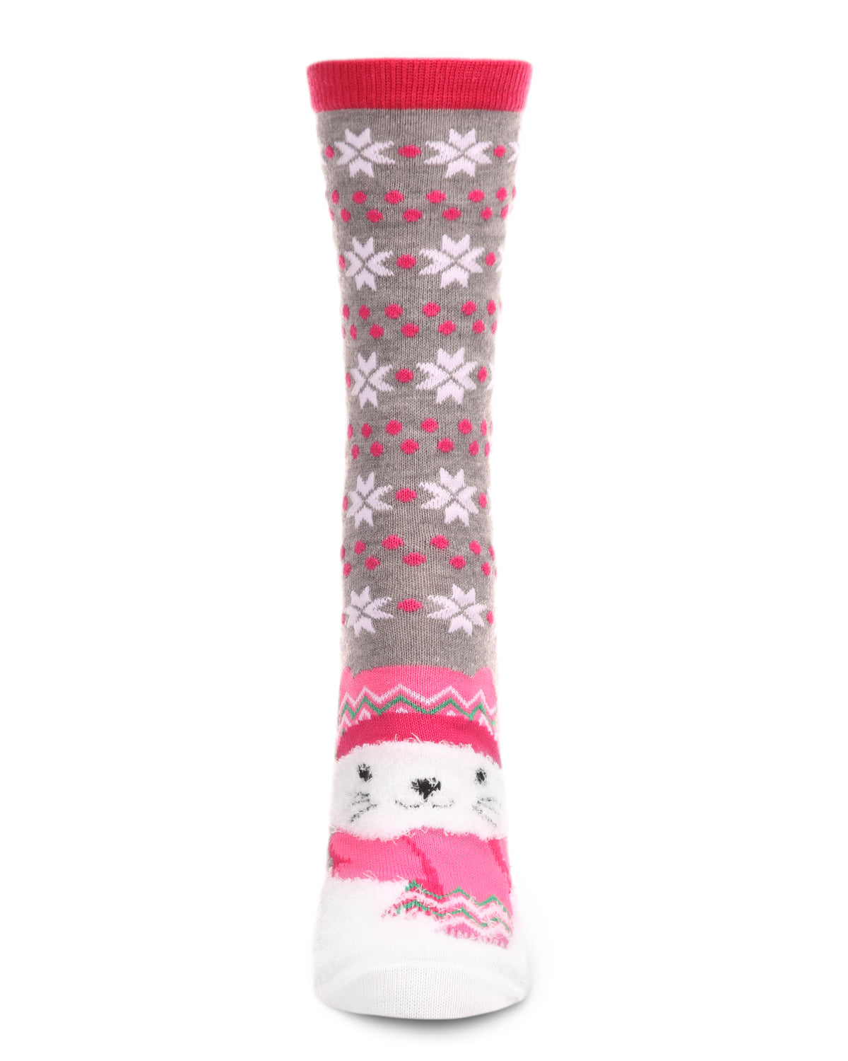 Women's Foot Pet Cat Crew Socks : Color: Med Gray Heather