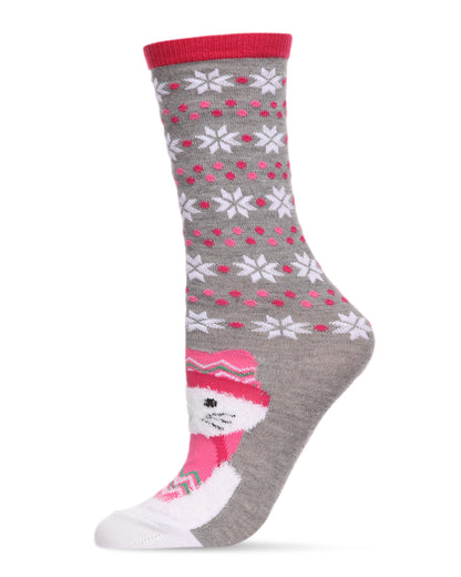 Women's Foot Pet Cat Crew Socks : Color: Med Gray Heather