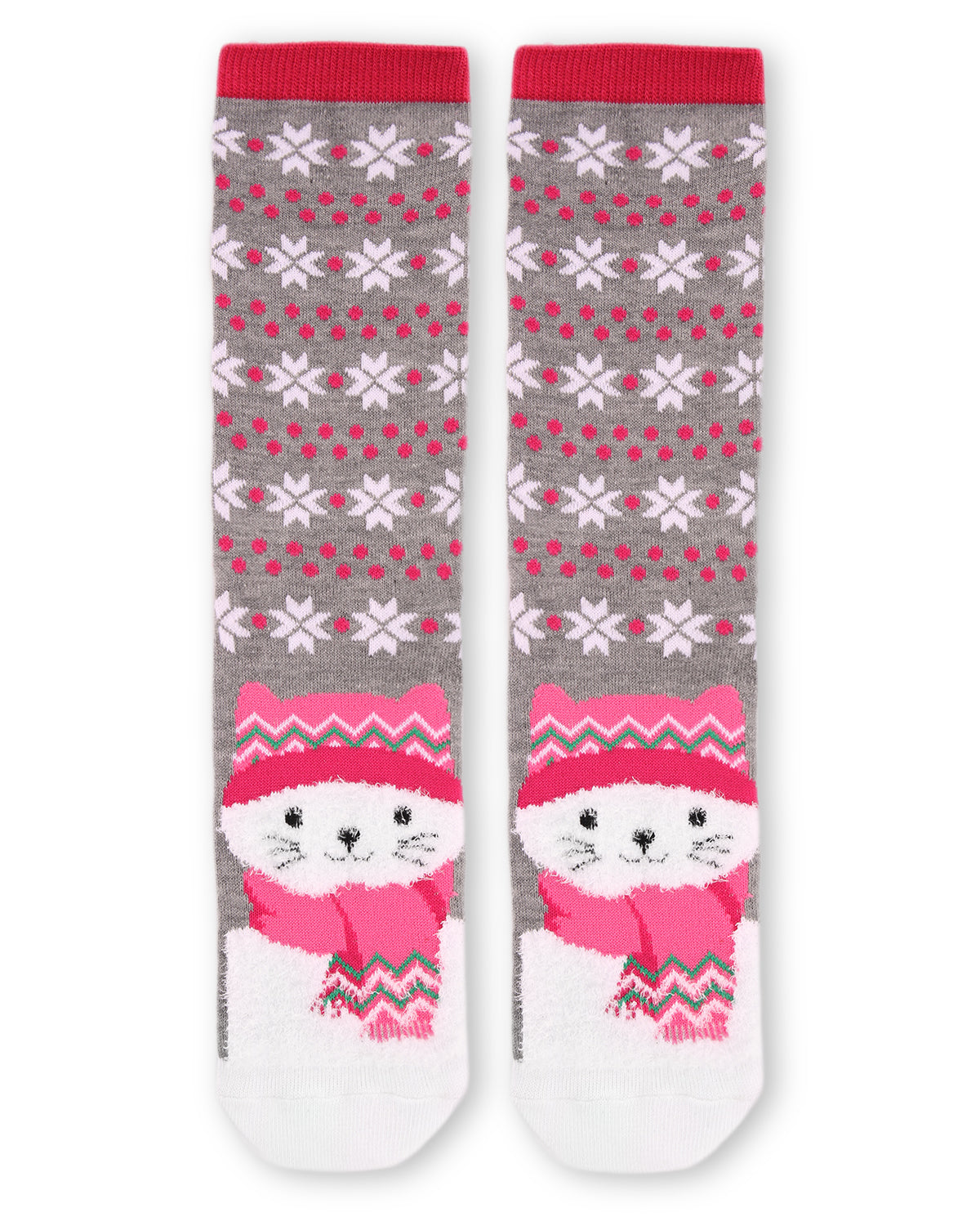 Women's Foot Pet Cat Crew Socks : Color: Med Gray Heather