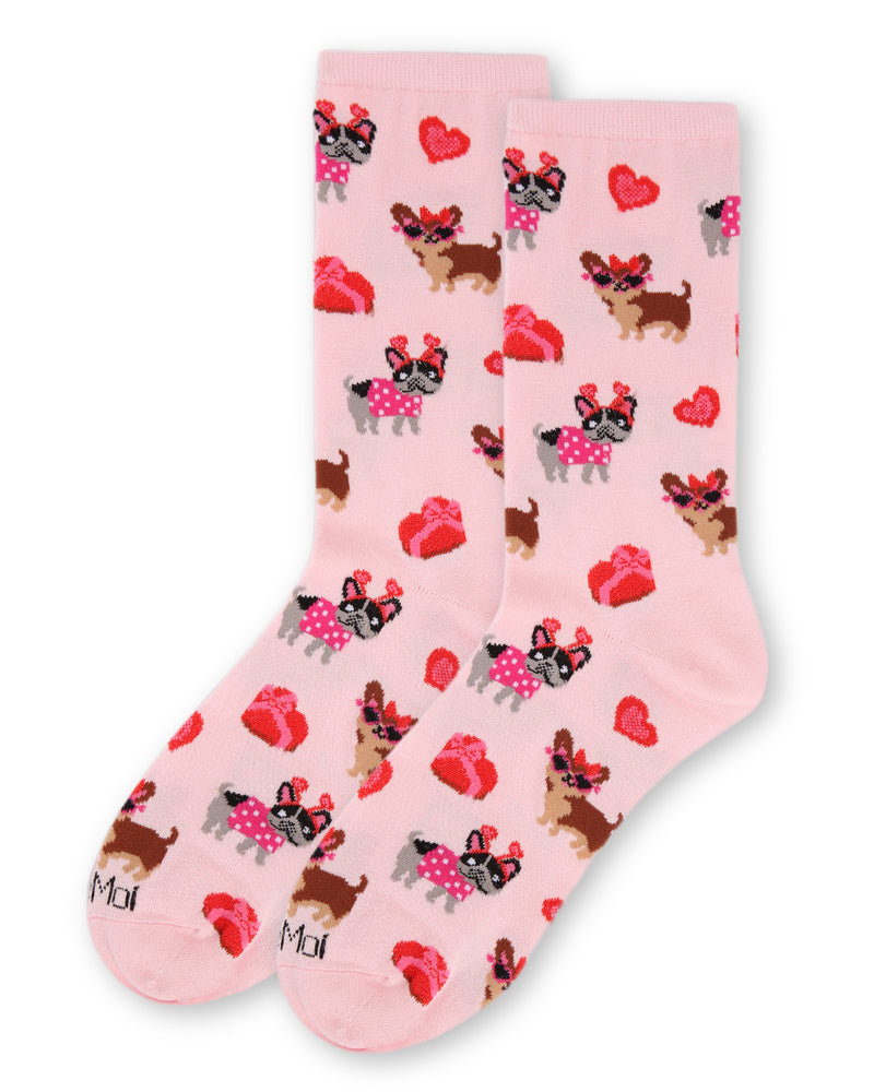 Puppy Love & Gift Bamboo Blend Crew Socks