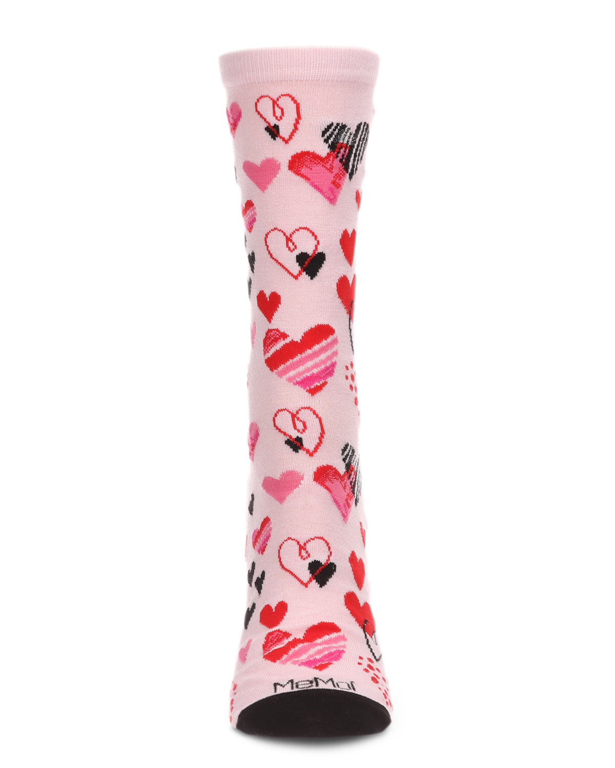Heart Explosion Bamboo Blend Crew Socks : Color: Light Pink