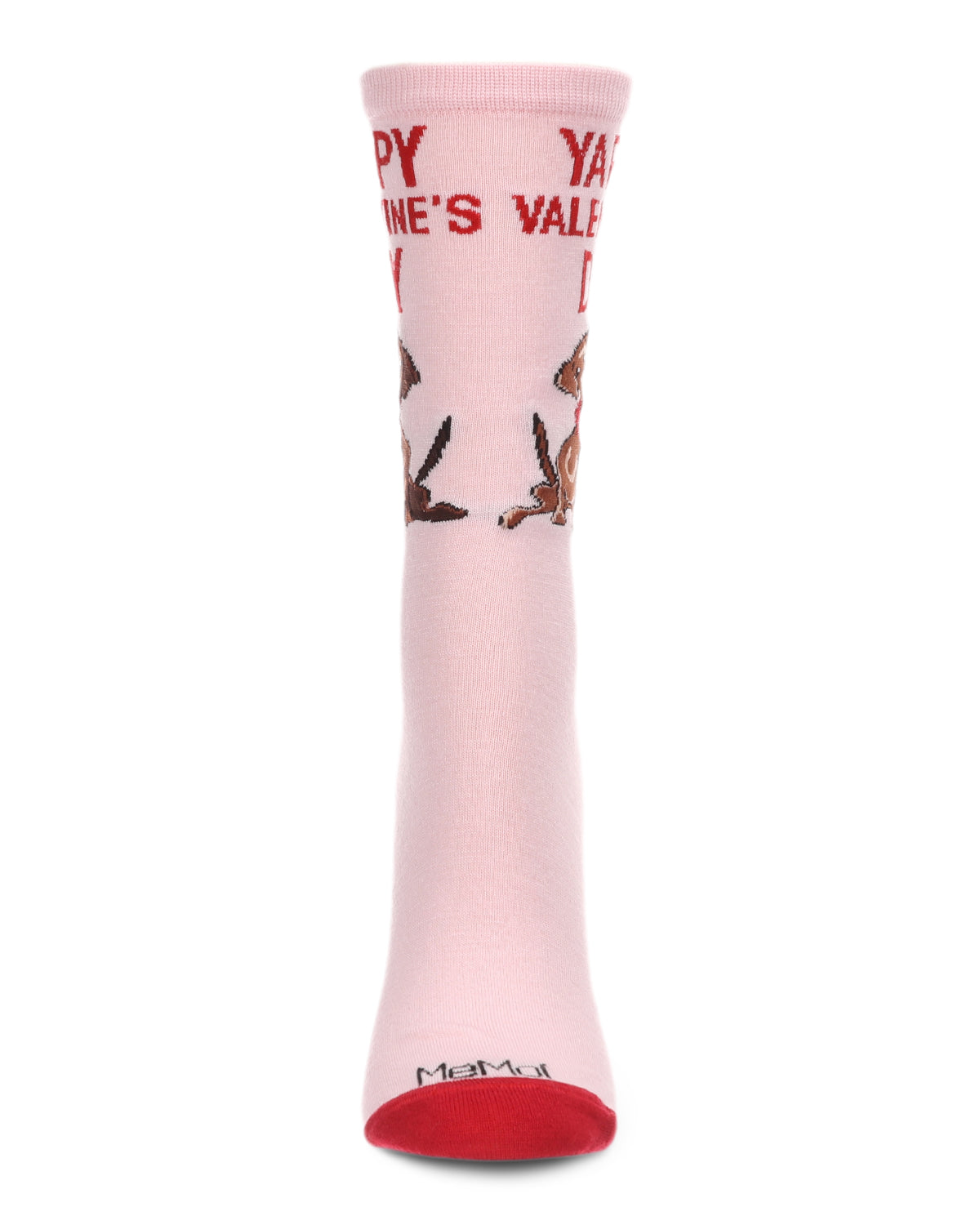 Yappy Vday Bamboo Blend Crew Sock : Color: Light Pink