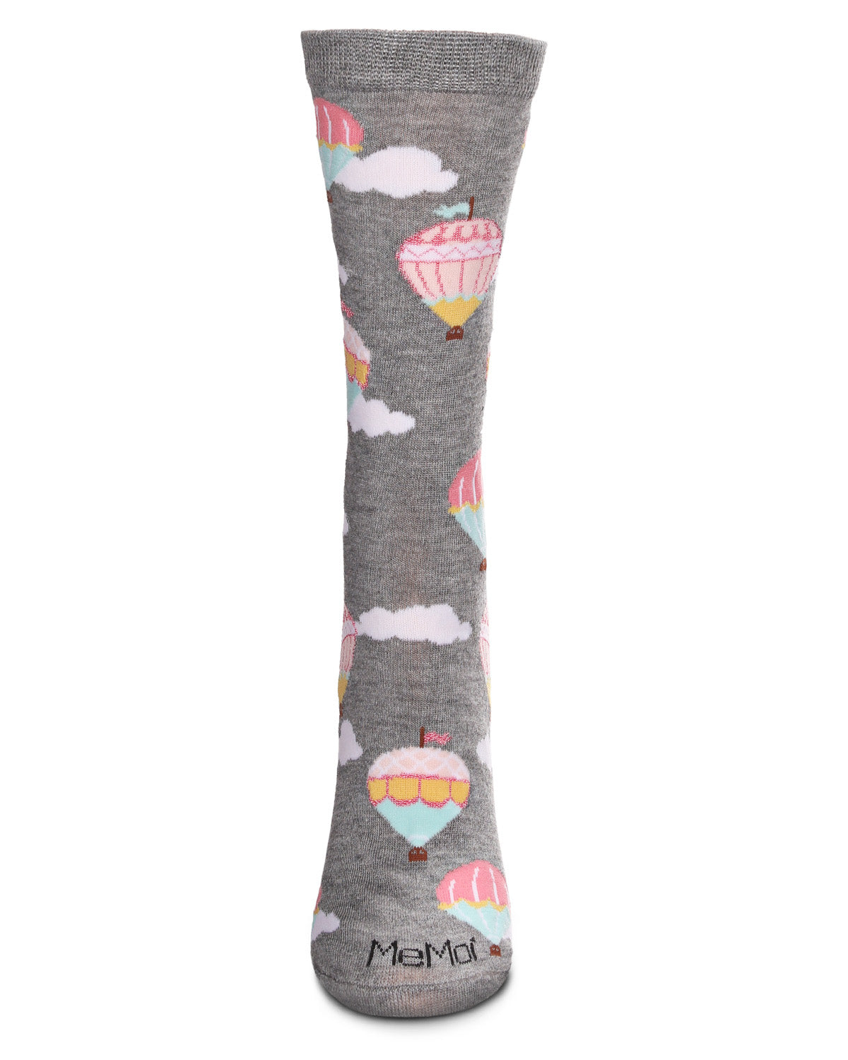Hot Air Balloons Bamboo Blend Crew Socks : Color: Med Gray Heather