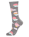 Hot Air Balloons Bamboo Blend Crew Socks : Color: Med Gray Heather