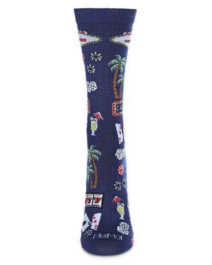 Las Vegas Bamboo Blend Crew Sock : Color: Navy