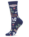 Las Vegas Bamboo Blend Crew Sock : Color: Navy