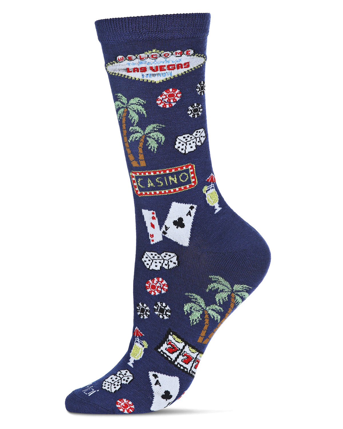 Las Vegas Bamboo Blend Crew Sock : Color: Navy
