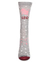 Women's Leo Zodiac Sign Crew Socks : Color: Med Gray Heather