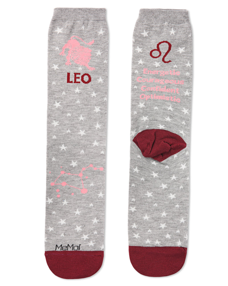 Women's Leo Zodiac Sign Crew Socks