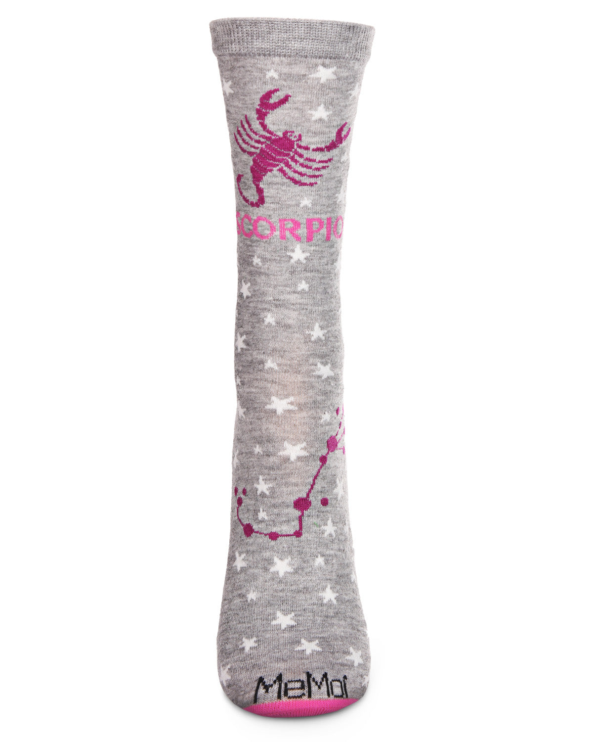 Women's Scorpio Zodiac Sign Crew Socks : Color: Med Gray Heather
