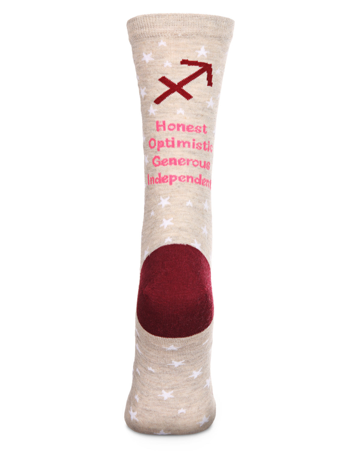 Women's Sagittarius Zodiac Sign Crew Socks : Color: Hemp Heather