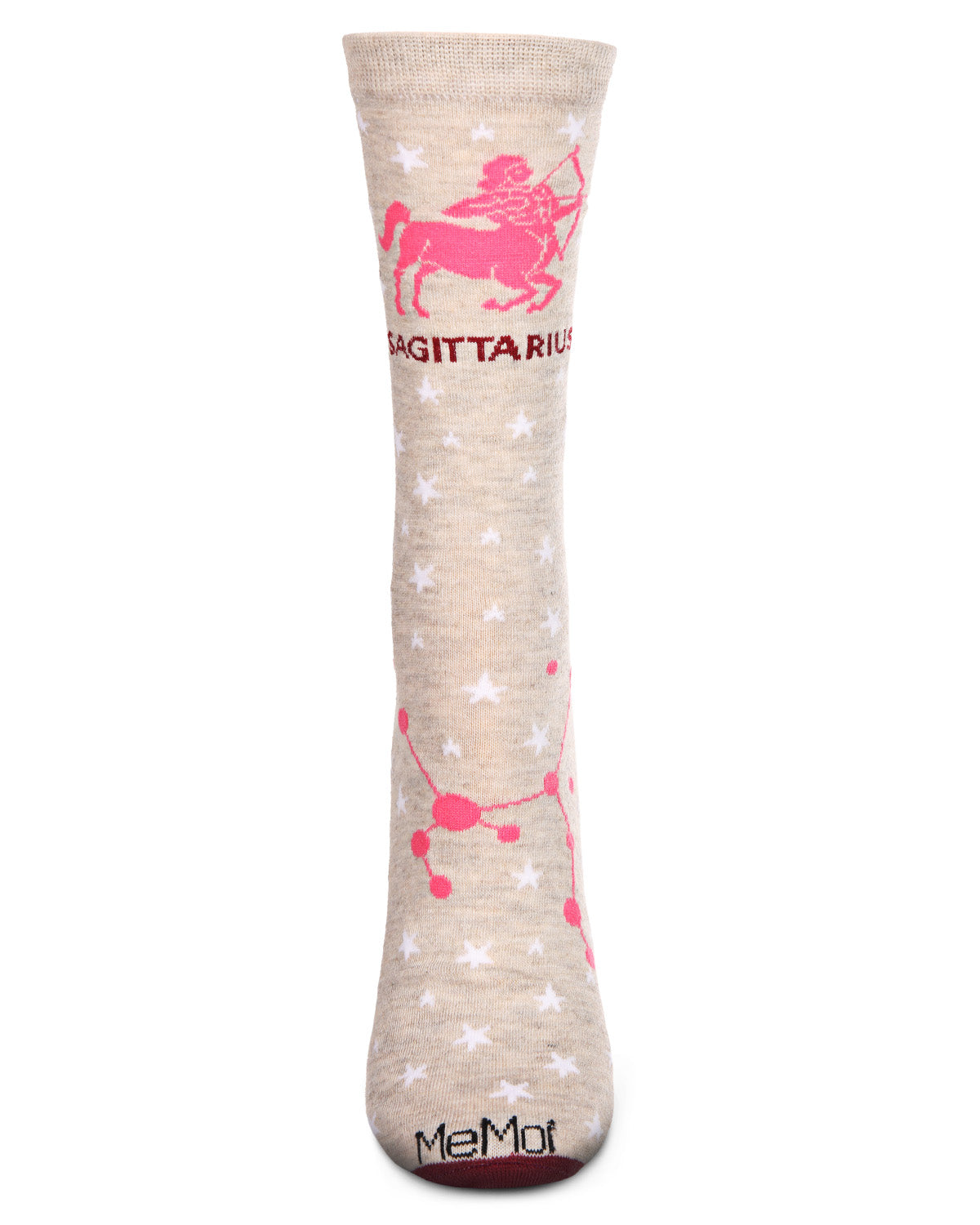 Women's Sagittarius Zodiac Sign Crew Socks : Color: Hemp Heather