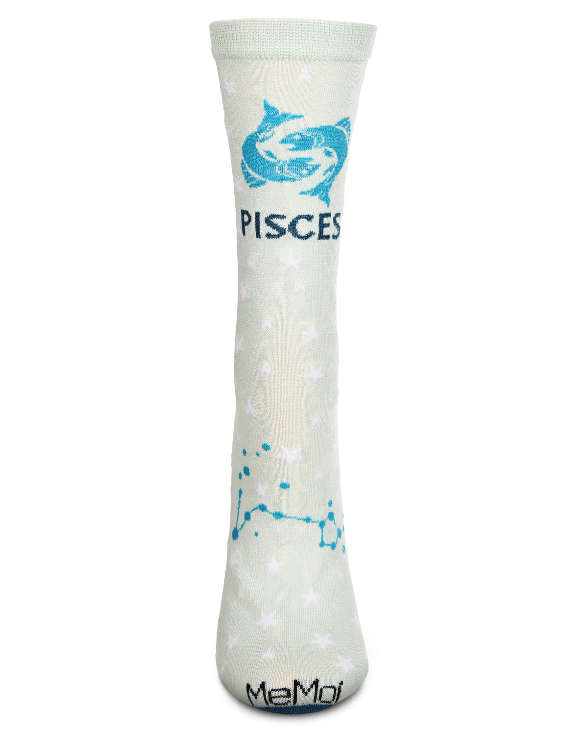 Women's Pisces Zodiac Sign Crew Socks : Color: Mint