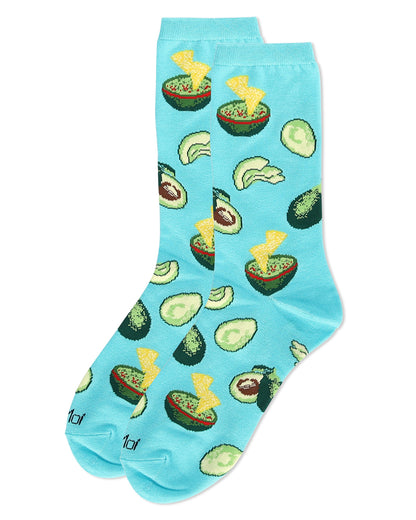 Women's Avocado Bamboo Crew Socks : Color: Capri Breeze